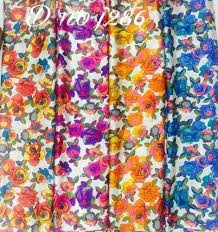 Embroidered satin print fabric, Technics : Attractive Pattern, Handloom, Washed, Yarn Dyed