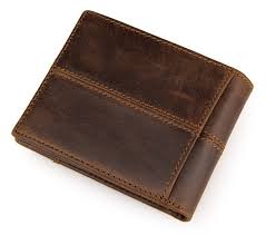 Plain men leather wallet, Technics : Attractive Pattern, Handloom, Washed