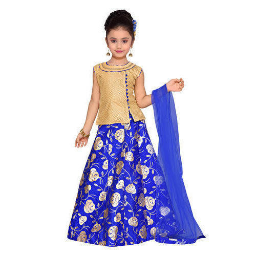 Chiffon Girls Lehenga Choli, Size : M, XL, XXL, XXXL