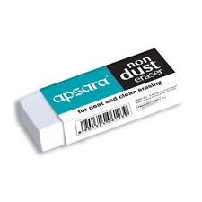 White Plastic Rubber Eraser, Packaging Type: Packet at Rs 5/piece