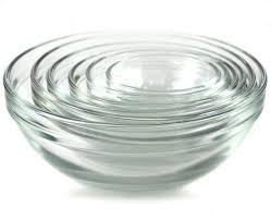 Plain Glass Bowls, for Serving