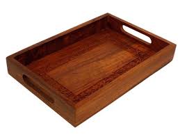 wooden serving tray