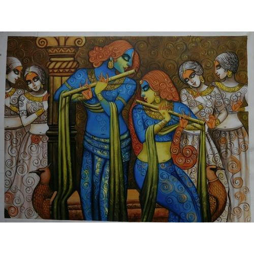 30x42 Inch Canvas Painting, Color : Multicolor