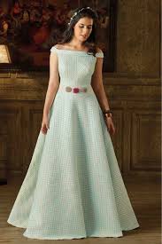 Checked Cotton Designer Gown, Size : L, M, XL, XXL