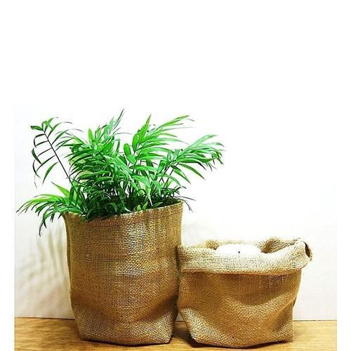 Rectangular Jute Nursery Bag, for Growing Plants, Technics : Handmade