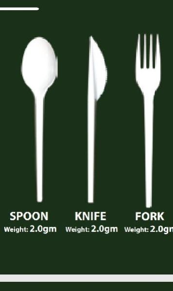 Plastic Spoons and Forks, Color : White,Other