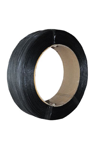 Plain Polyester Black PET Strap Roll, Width : 9-19 mm