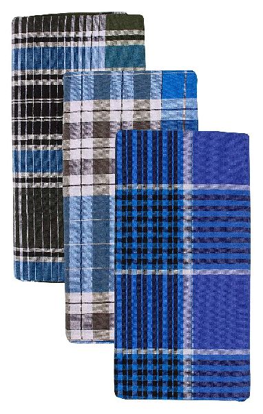 Checked Cotton Lungi, Feature : Easily Washable
