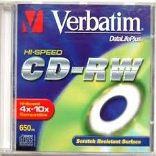 Verbatim CD-Re-writable Compact Disc, Storage Capacity : 4.7 GB