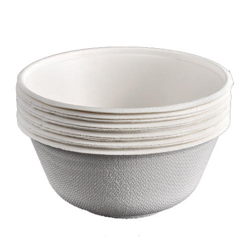 Round Disposable White Paper Bowls, for Used Serving Food, Size : 4 To 10 Inch