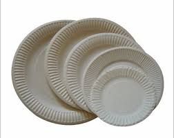 Round Disposable White Paper Plates, Size : 6 to 16 Inch