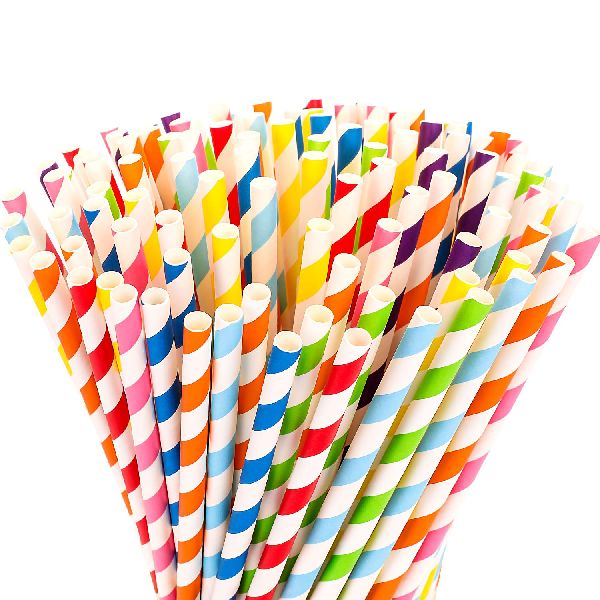6mm Paper Straw, Color : Mix colors