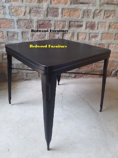 Polished Plain Wooden iron cafe table, Shape : Rectangular, Square