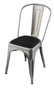 iron metal chair with cushion