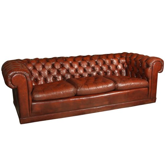 Leather 3 seated chesterfield sofa, for home, Style : Modern
