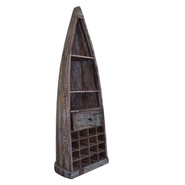 Reclaimed wood boat book shelf, for Home Use, Feature : Bright Shining, Hard Structure, Lacquer Polished