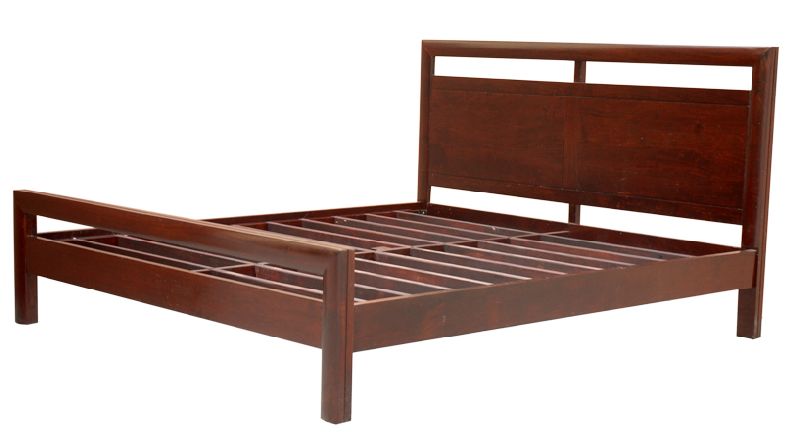 solid wood double bed