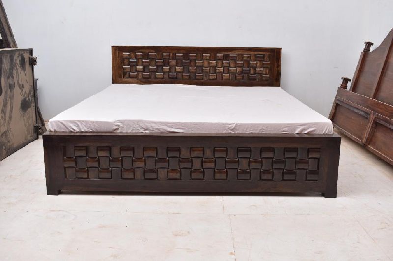 solid wood king bed