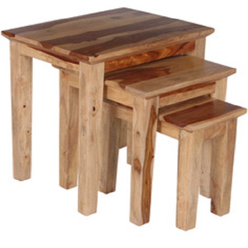 solid wood nested table set