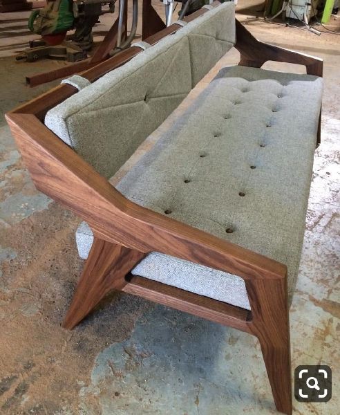 Solid wood three seated sofa