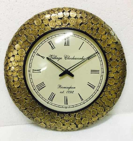 Wall clock in coin shape, Overall Dimension : Multisize