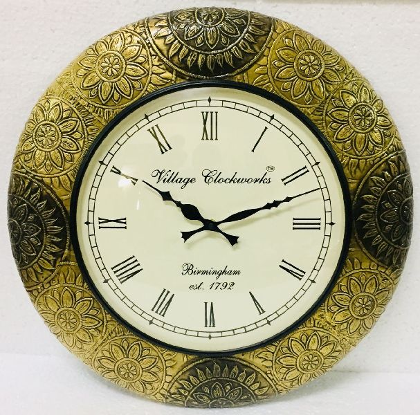 Wall clock with floral design, Overall Dimension : Multisize