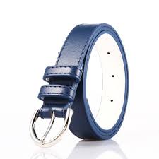 Ladies Blue Leather Belt