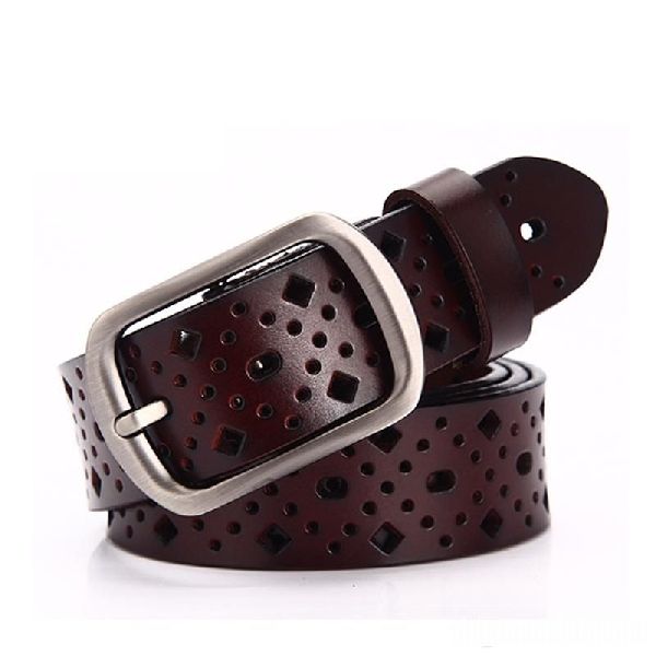 Metal Ladies Brown Leather Belt, Pattern : Plain, Feature : Easy To Tie ...