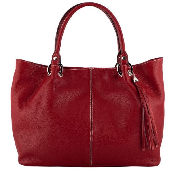 Plain Polished Ladies Brown Leather Handbag, Style : Modern