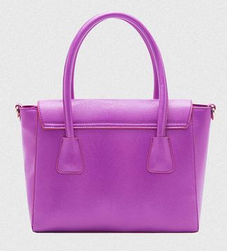 Plain Polished Ladies Purple Leather Handbag, Style : Modern