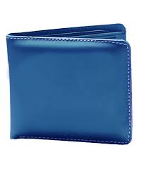 Plain Mens Blue Leather Wallet, Closure Type : Zipper