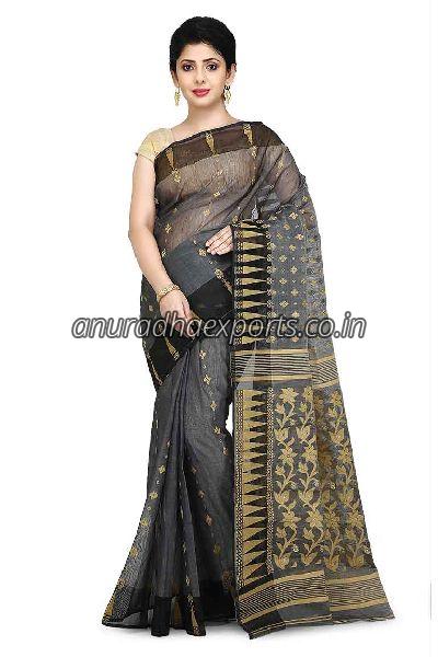 Chiffon Embroidered Designer Jamdani Saree, Occasion : Party wear, casual wear