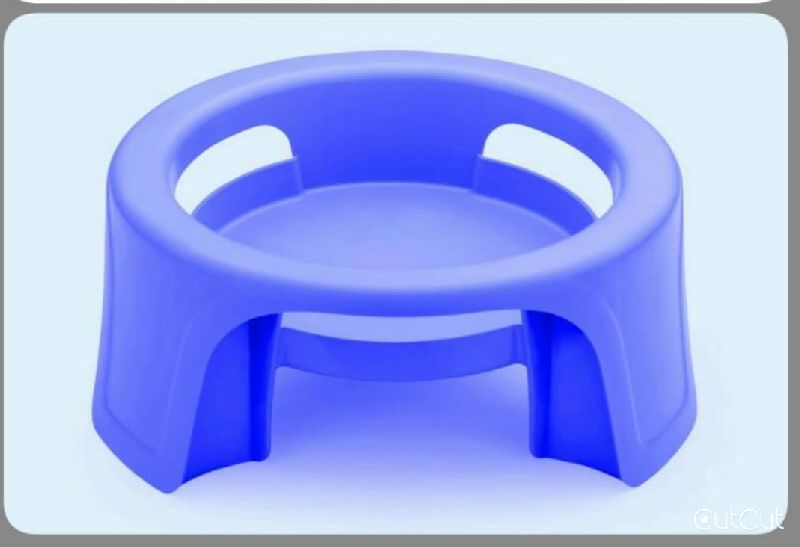 Round Blue Plastic Water Pot Stand, Pattern : Plain