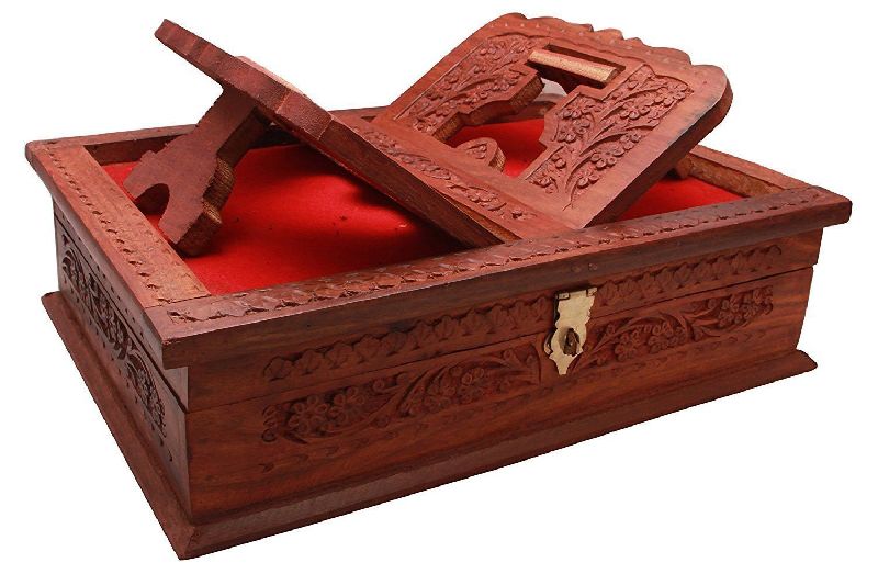 Wooden Rehal Box, Color : Brown