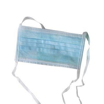 Ribbon Three Ply Face Mask, for Clinical, Hospital, rope length : 4inch, 5inch