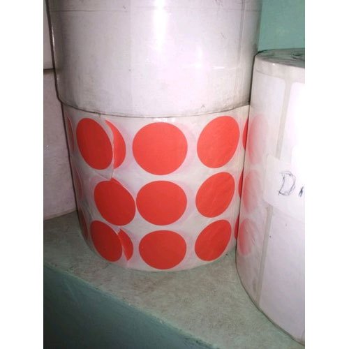 Polyester Round Barcode Sticker, Packaging Type : Box