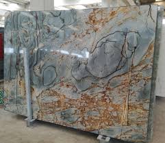 Rectangular Polished Blue Marble Slabs, Feature : Optimum Strength, Stain Resistance