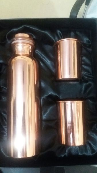 Copper 2 Glass & Bottle Set