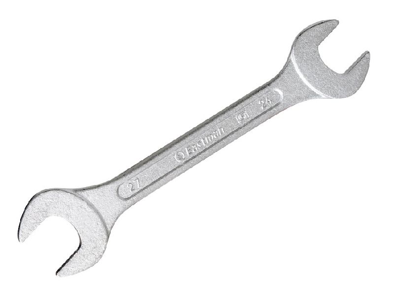 Recessed Panel Double Open Ended Spanner, Color : Silver