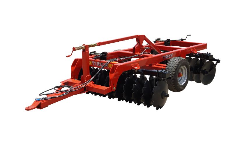 TIGER Polished DISC HARROW - HYDRAULIC, for Agriculture, Color : Red