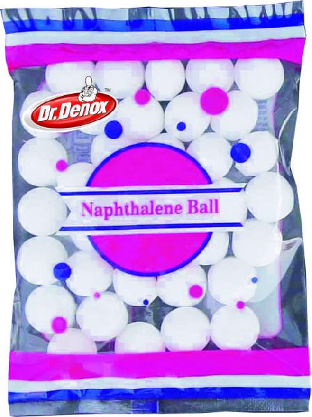 Round Dr. Denox Naphthalene Balls, Color : White