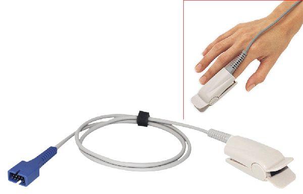Sino-K Medical Nellcor Spo2 Sensor DS-100A Adult Finger Clip 3.2 ft 9 Pins Connector
