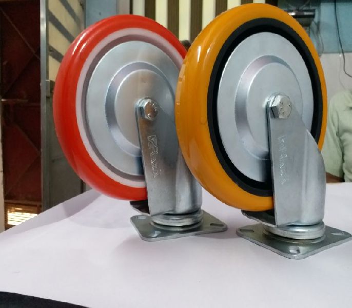 Industrial Trolley Wheel, Material : Metal, Plastic