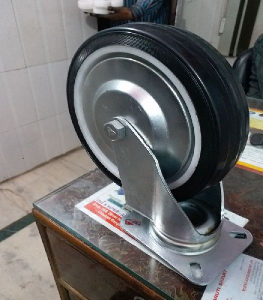 RAKA Metal Rubber Caster Wheel, Wheel Type : Single