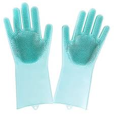 Non Polished Silicone Rubber Silicon Dish Cleaning Gloves, Size : Large, Medium, Small
