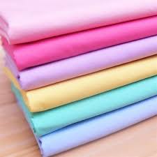 Cotton fabric, Color : Red, Pink, Blue, Yellow, Green, White, Black, Purple, Light Blue