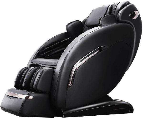 Leather S8 3D Massage Chair, Color : Black