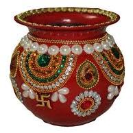 Non Polished Metal Designer Kalash, for Home Decor, Traditional Work, Feature : Best Quality, Cost-effective