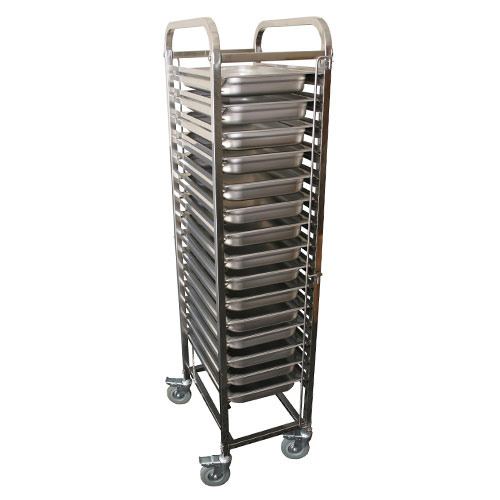 Stainless Steel Food Pan Trolley, Feature : Shiny Look