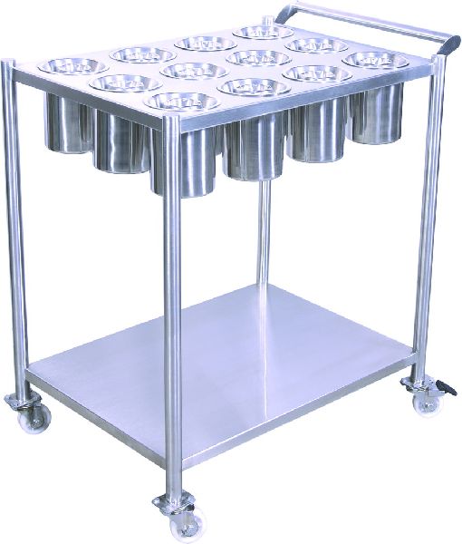 Rectangle Polished Stainless Steel Masala Trolley, Color : Silver